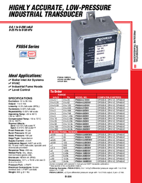 Thumbnail of document Data Sheet - PX654-0.1D5V Bidirectional, Differential Press. Transmitters